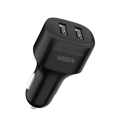 Green Dual Port Car Charger 12W